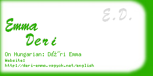 emma deri business card